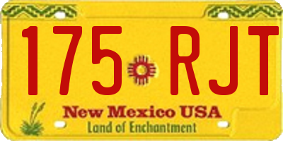 NM license plate 175RJT