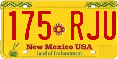 NM license plate 175RJU