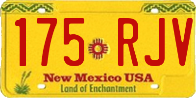 NM license plate 175RJV