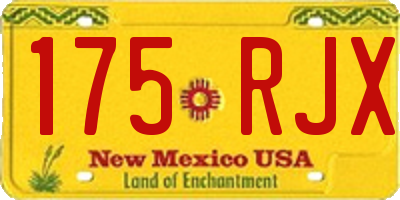 NM license plate 175RJX
