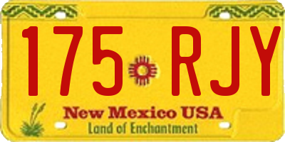 NM license plate 175RJY