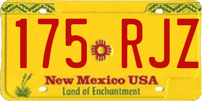 NM license plate 175RJZ