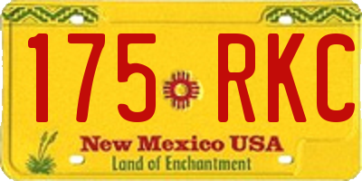 NM license plate 175RKC
