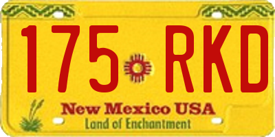 NM license plate 175RKD
