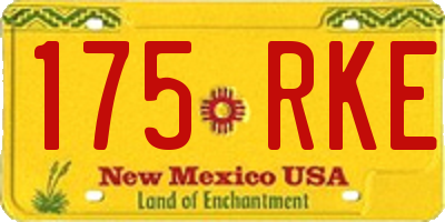 NM license plate 175RKE