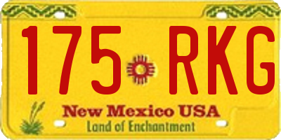 NM license plate 175RKG
