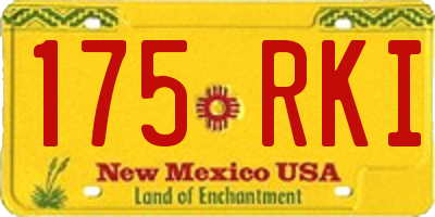 NM license plate 175RKI