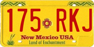 NM license plate 175RKJ