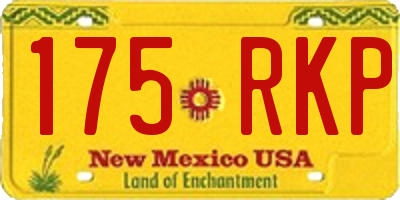 NM license plate 175RKP