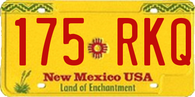 NM license plate 175RKQ