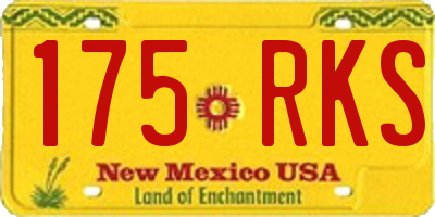 NM license plate 175RKS