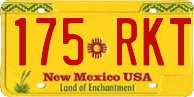 NM license plate 175RKT