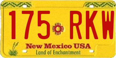 NM license plate 175RKW