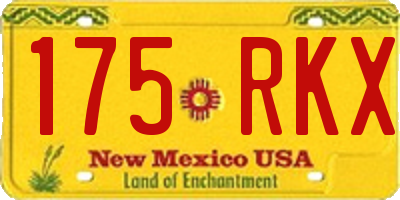 NM license plate 175RKX