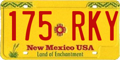 NM license plate 175RKY