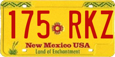 NM license plate 175RKZ