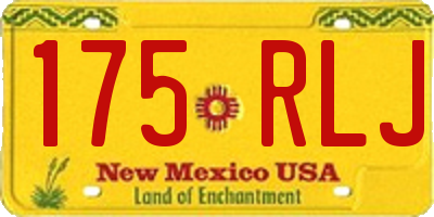 NM license plate 175RLJ