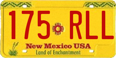 NM license plate 175RLL
