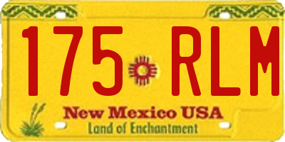 NM license plate 175RLM