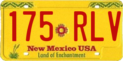 NM license plate 175RLV