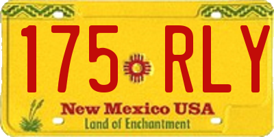 NM license plate 175RLY