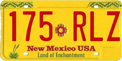 NM license plate 175RLZ