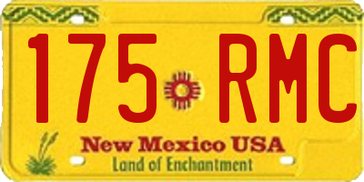 NM license plate 175RMC