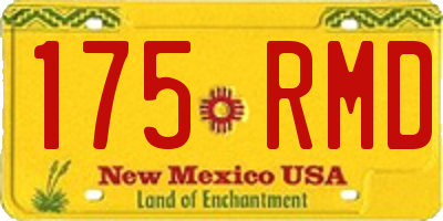 NM license plate 175RMD