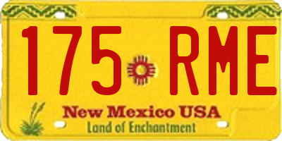NM license plate 175RME