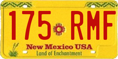 NM license plate 175RMF