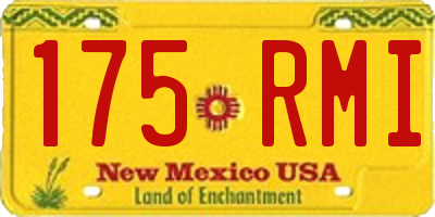 NM license plate 175RMI