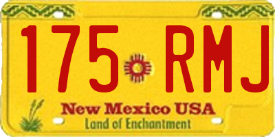 NM license plate 175RMJ