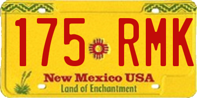 NM license plate 175RMK