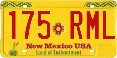NM license plate 175RML