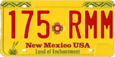 NM license plate 175RMM