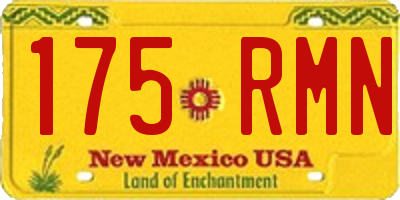 NM license plate 175RMN
