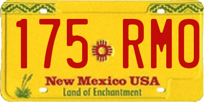 NM license plate 175RMO