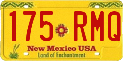 NM license plate 175RMQ