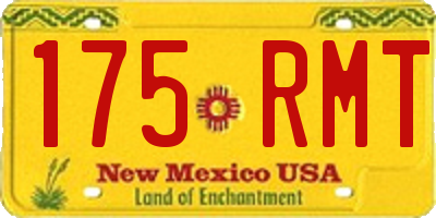 NM license plate 175RMT