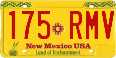 NM license plate 175RMV