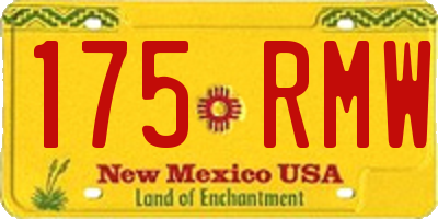 NM license plate 175RMW