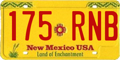 NM license plate 175RNB