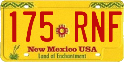 NM license plate 175RNF