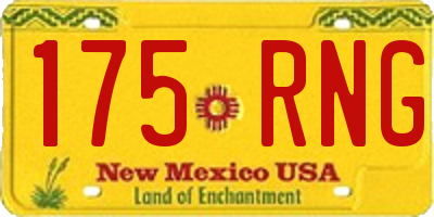 NM license plate 175RNG