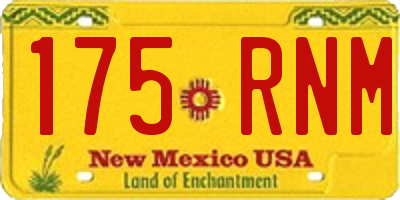NM license plate 175RNM