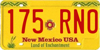 NM license plate 175RNO