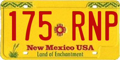 NM license plate 175RNP