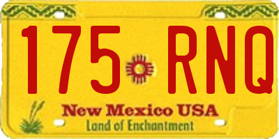 NM license plate 175RNQ
