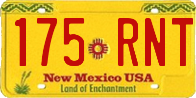 NM license plate 175RNT