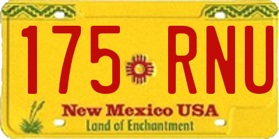 NM license plate 175RNU